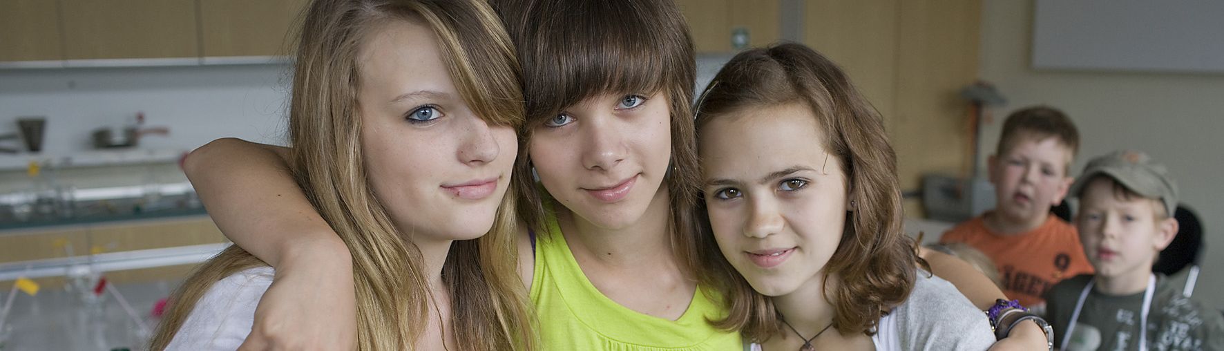 Gruppenfoto von drei Mädchen