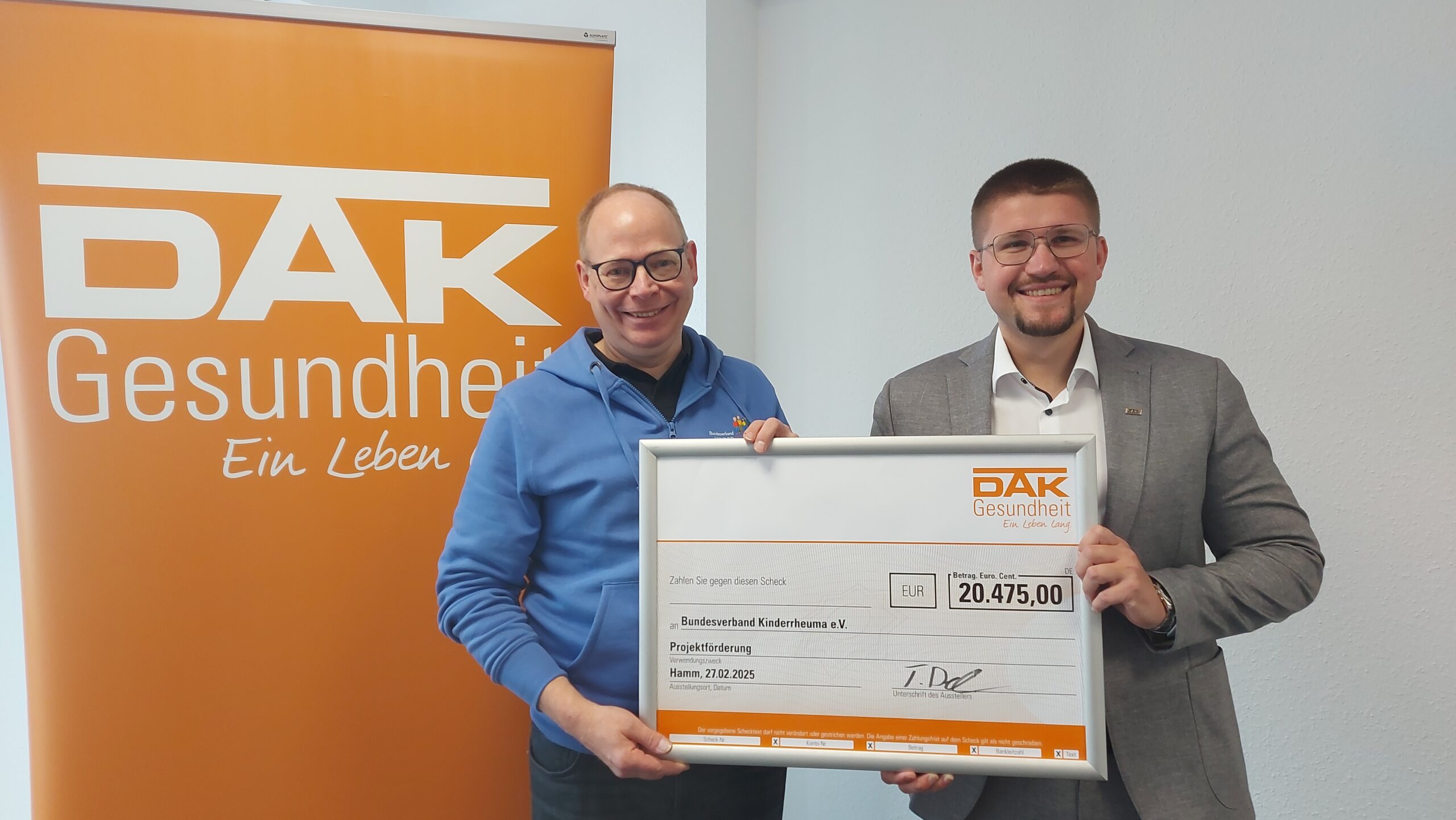 Bundesverband Kinderrheuma freut sich über 20.475 Euro